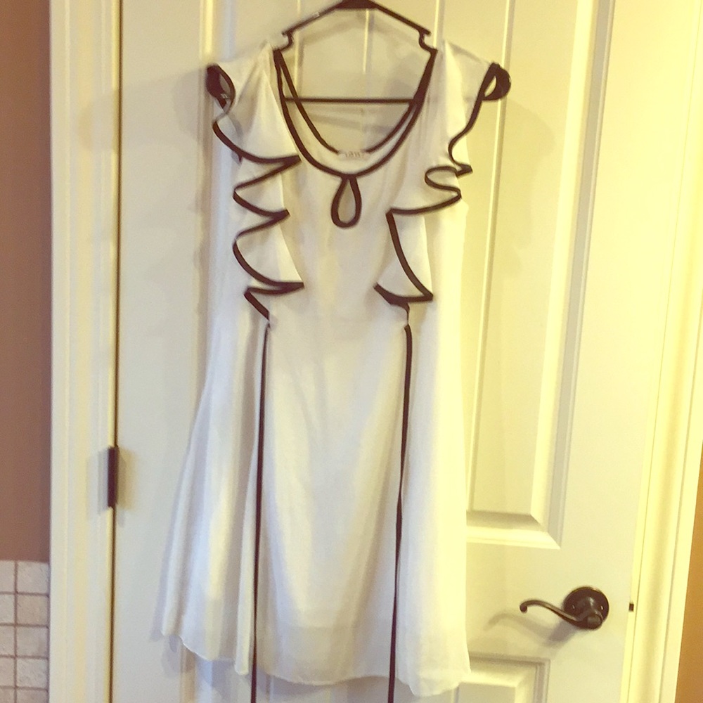 White & Black Dress 100% Polyster